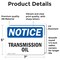 Signmission Transmission Oil, 7 in W x Rectangle, Vinyl Decal OS-2PACK-NS-D-57-L-18721 - alternate 6